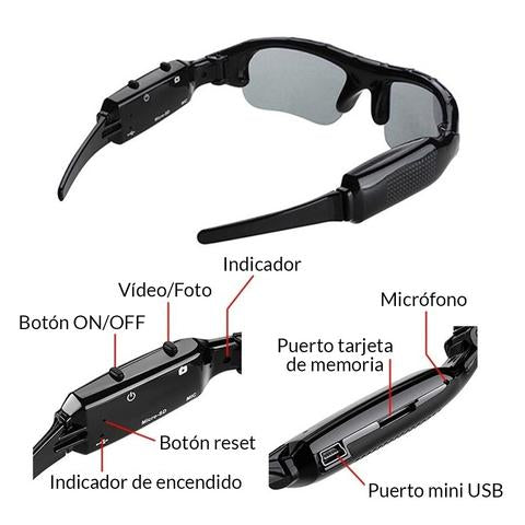 Micro cámara digital, gafas espía 228002 – Gem Supplies S.L.